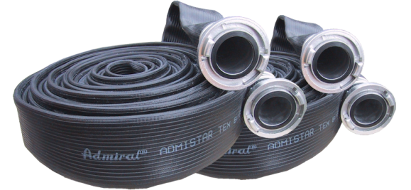 KLOTZ Flachschlauch Bauschlauch Admi®Star TEX 603b Black, NBR, mit Storzkupplung