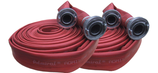 KLOTZ Flachschlauch Bauschlauch Admi®Star Tex 603r Rot, NBR Längsgerippt, mit Storzkupplung