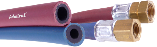 KLOTZ Gasschlauch Admi®Twin 2603 EPDM Blau/Rot, Zwillings-Autogenschlauch für Brenngas und Sauerstoff, DIN EN ISO 3821