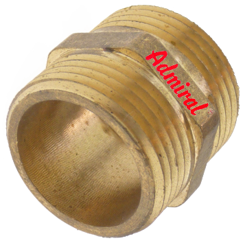 KLOTZ Schraubverbindung Admi®FitmS-Doppelnippel 116d Messing, flachdichtend, 2 x Außengewinde