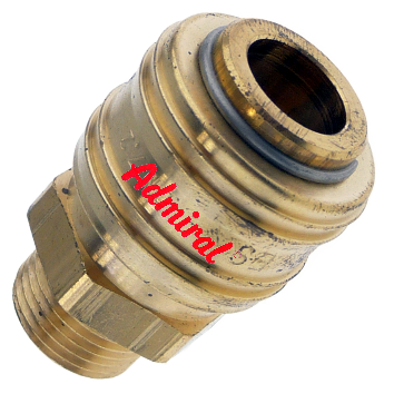 KLOTZ Druckluft-Steckkupplung Admi®AirStick 140c Messing Außengewinde, DN 7,2, einseitig absperrend