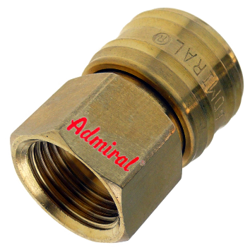 KLOTZ Druckluft-Steckkupplung 140e Admi®AirStick Messing mit Innengewinde, DN 7,2, einseitig absperrend