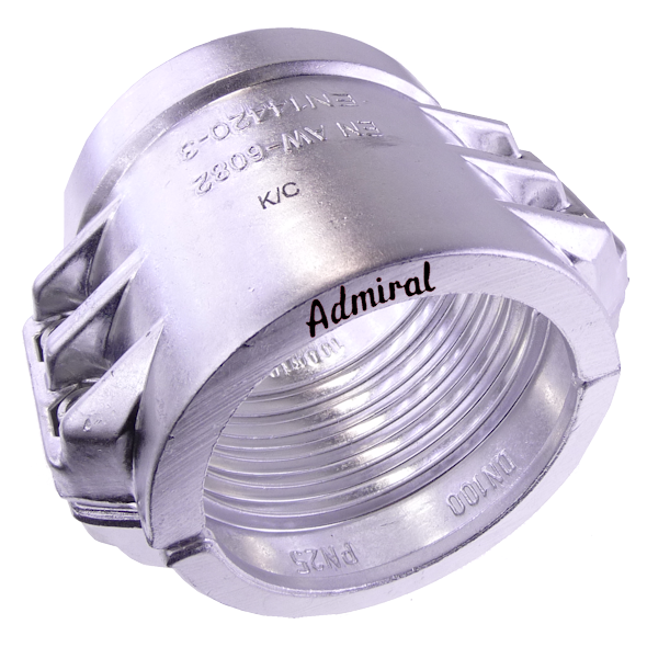 KLOTZ Admi®Clamp Edelstahl-Klemmschale 323 zweiteilig, DIN EN 14420-3, für glatte Schlauchstutzen