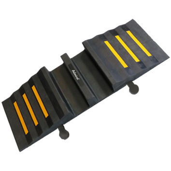 KLOTZ Admi®Bridge Sicherheits-Schlauchbrücke 699 Gummi Schwarz, 2 Schlauchkammern, 20 t Tragkraft