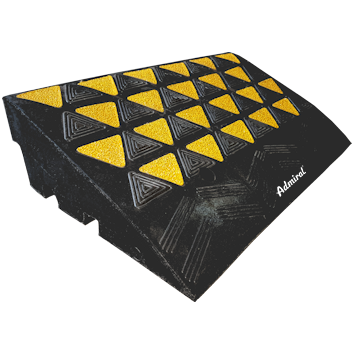 KLOTZ Admi®Ramp Sicherheits-Bordsteinrampe 9550 Gummi Schwarz, 15 t Tragkraft, 2 Schlauchkammern