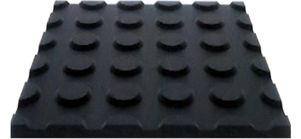 KLOTZ Knorke®Button Noppenmatte 1703 Schwarz, Ohne Einlage, NR/SBR Gummimatte, 65° Shore