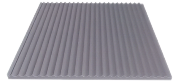 KLOTZ Knorke®Rib Grey Riefenmatte 1704 ohne Einlage, feingerieft, 65° Shore NR/SBR