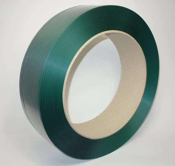 BANHOLZER & WENZ KU-Polyesterband grüng GEPRÄGT 15,5X0,65 mm, 2.000 M lang