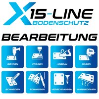 X15 FAHRPLATTE 15mm 1200x2400mm schwarz 40t/m2** Bodenplatte Bodenschutzplatten Kunststoffplatten Bodenschutzmatte