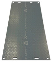 20m² SET - 10x Fahrplatten 10x1000x2000mm grau + Transportgestell lackiert mit Kunststoffverbinder