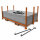 20m² SET - 10x Fahrplatten 10x1000x2000mm grau + Transportgestell lackiert mit Kunststoffverbinder