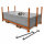 40m² SET - 20x Fahrplatten 10x1000x2000mm grau + Transportgestell lackiert mit Verbindungsklammern