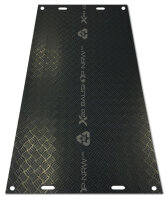 20m² SET - 10x Fahrplatten 20x1000x2000mm schwarz + Transportgestell lackiert ohne Verbinder