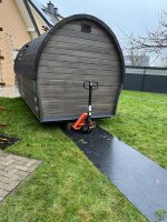 40m² SET - 20x Fahrplatten 20x1000x2000mm schwarz + Transportgestell lackiert ohne Verbinder
