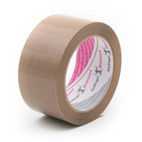 Gerlinger Verpackungsklebeband BS100-104 Braun/Transparent, 50 mm x 66 m