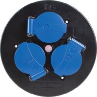 Steckdoseneinsatz 3-fach blau, IP44 - AS SCHWABE