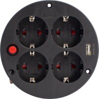 4-fach-Steckdoseneinsatz IP20 mit USB - AS SCHWABE