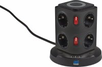 Tisch-Steckdosenturm 8fach - AS SCHWABE