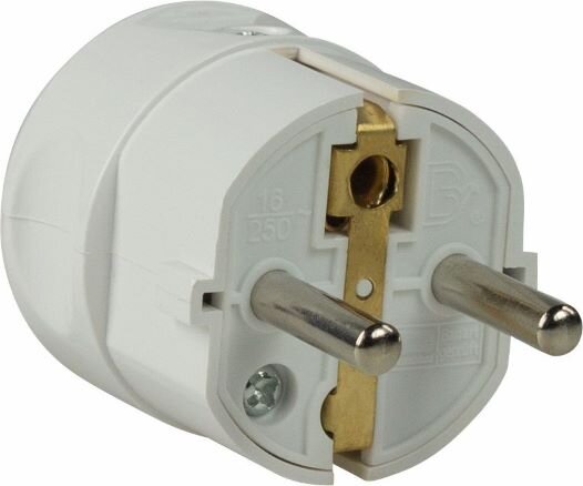 Schutzkontakt-Zentralstecker, weiß - AS SCHWABE