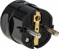 Schutzkontakt-Zentralstecker, schwarz - AS SCHWABE