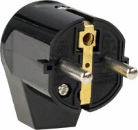Schutzkontakt-Winkelstecker, schwarz - AS SCHWABE