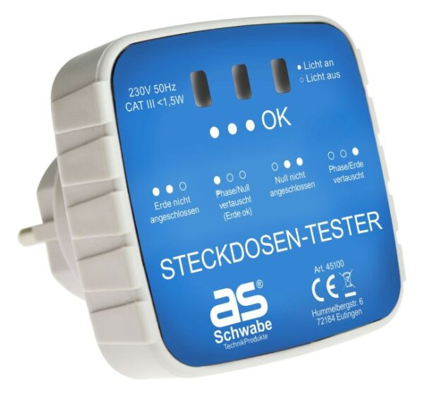 Steckdosen-Tester - AS SCHWABE