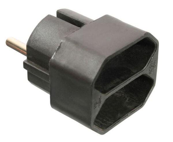 Euro-Multistecker 2-fach, schwarz - AS SCHWABE