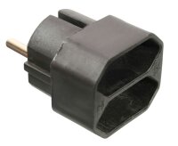 Euro-Multistecker 2-fach, schwarz - AS SCHWABE