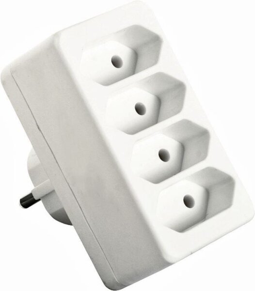 Euro-Multistecker 4-fach, weiß - AS SCHWABE