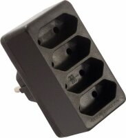 Euro-Multistecker 4-fach, schwarz - AS SCHWABE