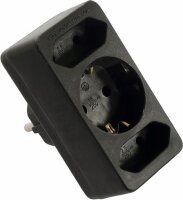 Euro-Multistecker 2+1, schwarz - AS SCHWABE