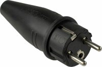 Vollgummi-Stecker, schwarz - AS SCHWABE
