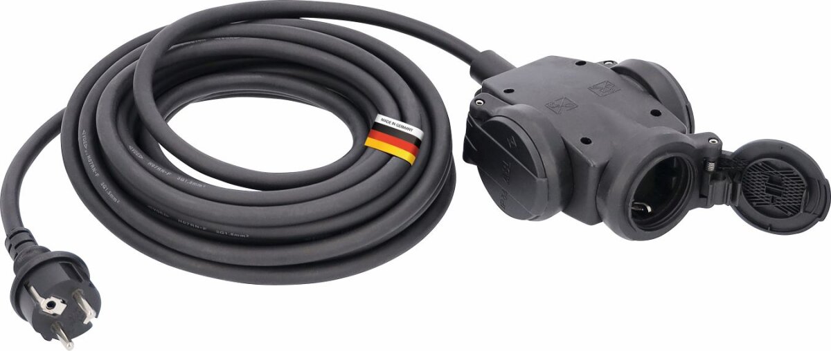 as - Schwabe Stromverteiler Vollgummi-Steckdosenleiste S6 – Baustellen-Leiste mit 5-poligem CEE