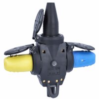 Vollgummi-3-fach-Verteiler-Steckdose, schwarz - AS SCHWABE