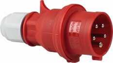 CEE-Phasenwenderstecker 400V/16A, rot - AS SCHWABE