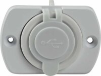USB 2fach Einbaudose Caravan, weiß - AS SCHWABE