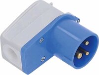 CEE-Winkelstecker 230V/16A/3polig, blau - AS SCHWABE