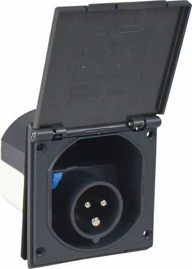 CEE-Caravan-Einspeisungsstecker, anthrazit grau - AS SCHWABE