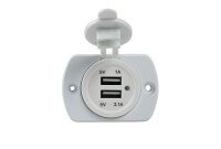 USB 2fach Einbaudose Caravan, schwarz - AS SCHWABE