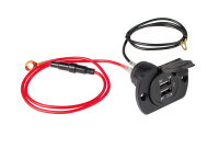 USB 2fach Einbaudose Caravan, schwarz - AS SCHWABE