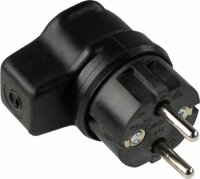 Vollgummi-Winkelstecker, schwarz - AS SCHWABE