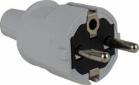 PVC-Schutzkontakt-Stecker, grau - AS SCHWABE
