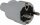PVC-Schutzkontakt-Stecker, grau - AS SCHWABE