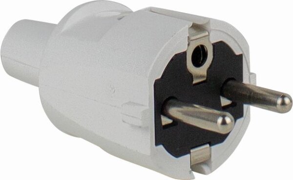 PVC-Schutzkontakt-Stecker, weiß - AS SCHWABE