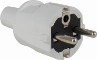 PVC-Schutzkontakt-Stecker, weiß - AS SCHWABE
