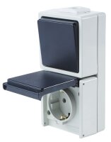 Kombination Aus-/Wechselschalter/Steckdose - AS SCHWABE