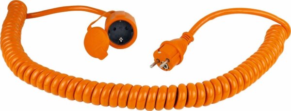 Baustellen-Spiralkabel 5m, orange - AS SCHWABE