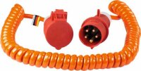 CEE Baustellen-Spiralkabel 5m, orange - AS SCHWABE