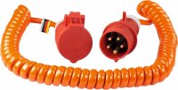 CEE Baustellen-Spiralkabel 5m, orange - AS SCHWABE
