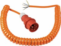 CEE Baustellen-Spiral-Anschlussleitung 5m, orange - AS...